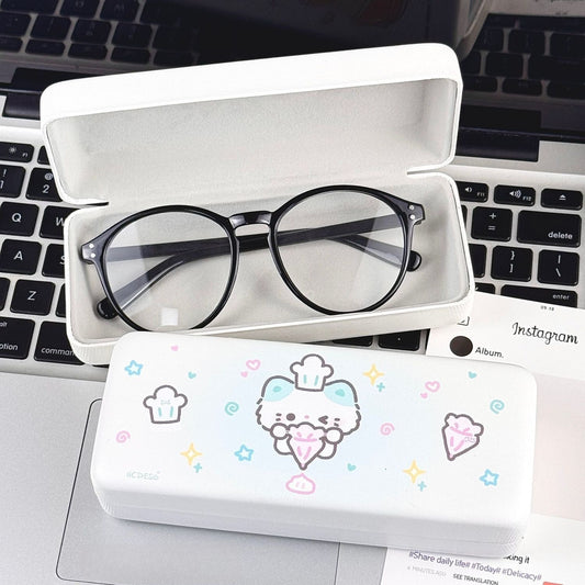 Cute Glasses Case Portable Women'S Style Pressure-Resistant And Anti-Fall Cartoon Eye Box Ins Sunglasses Student Storage