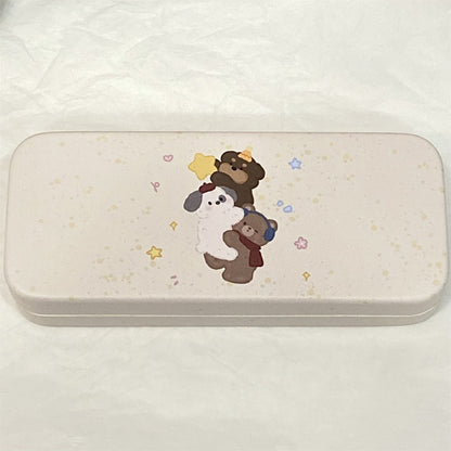 New Three Small Animal Glasses Case Ins Japanese Cartoon Style Portable Anti-Stress Eye Storage Box